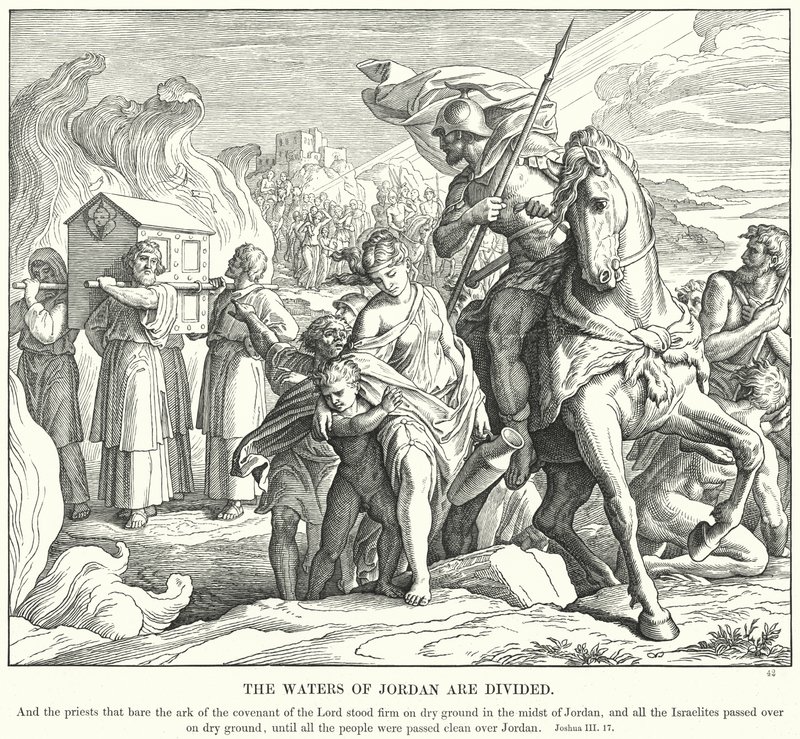 Le Acque del Giordano si Dividono da Julius (after) Schnorr von Carolsfeld