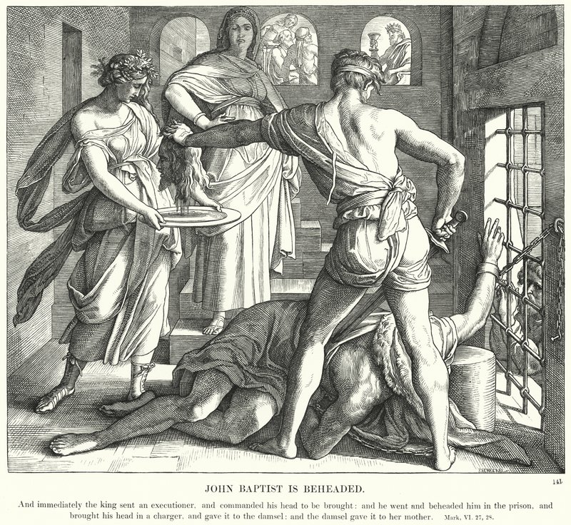 Giovanni Battista viene decapitato da Julius Schnorr von Carolsfeld