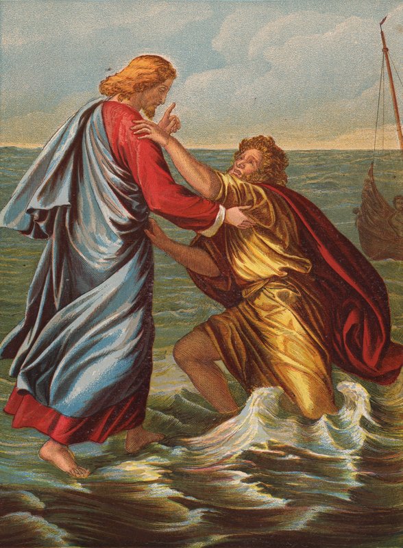 Pietro che cammina sul mare da Julius Schnorr von Carolsfeld