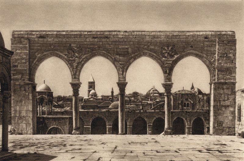 Gerusalemme, Luogo del Tempio (foto in bianco e nero) da Karl Grober