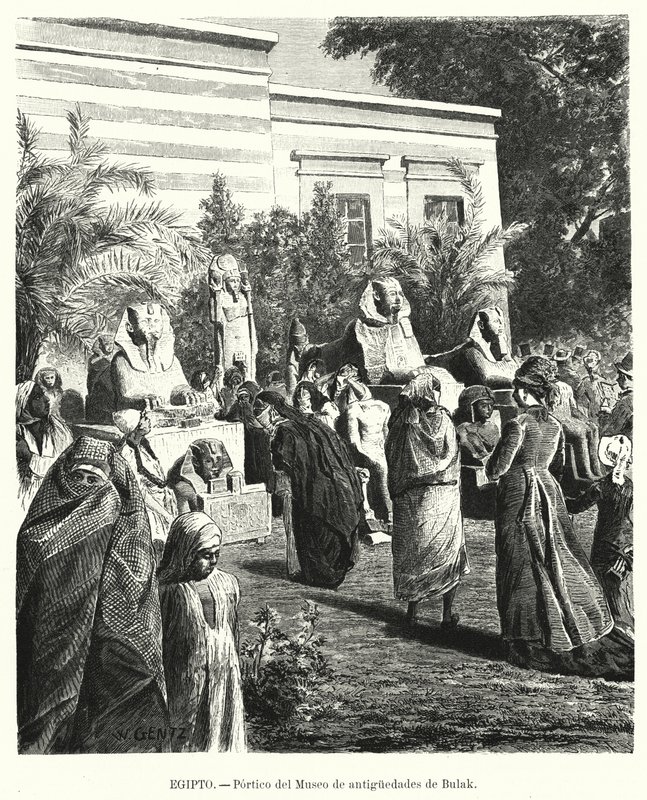 Portico del Museo Egizio di Antichità, Bulaq, Cairo, Egitto da Karl Wilhelm Gentz