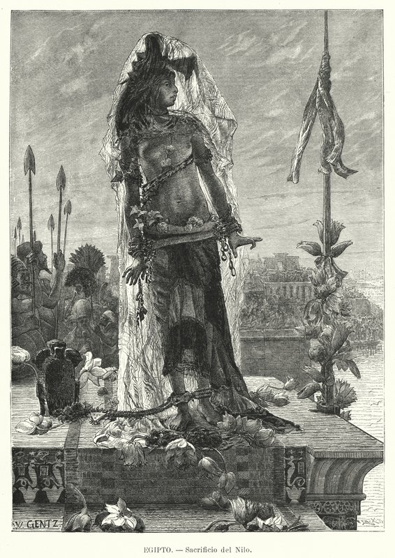 Sacrificio di una vergine al Nilo nell