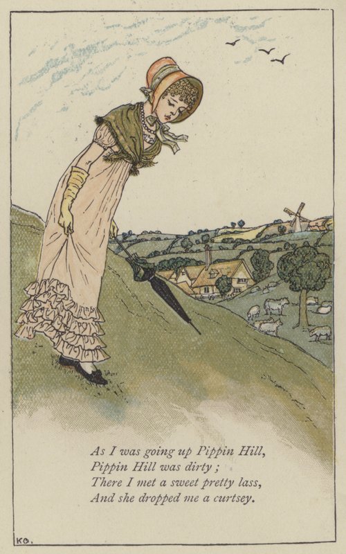 Mentre salivo su Pippin Hill da Kate (after) Greenaway