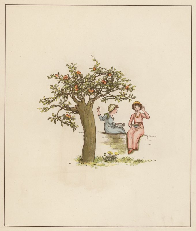 Illustrazione di Kate Greenaway per Il pifferaio di Hamelin di Robert Browning da Kate (after) Greenaway