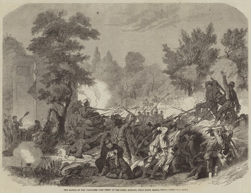 La battaglia del Volturno, la lotta alla Porta Romana, vicino a Santa Maria da Konrad Grob