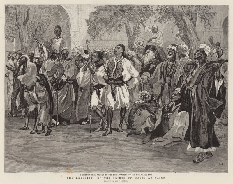 La ricezione del Principe di Galles al Cairo da Lady Butler