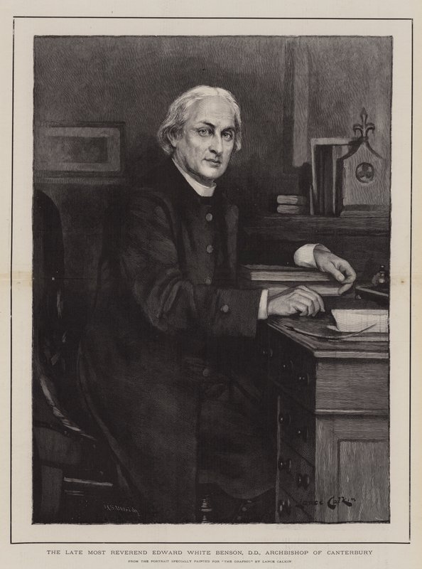 Il defunto Reverendissimo Edward White Benson, DD, Arcivescovo di Canterbury da Lance Calkin