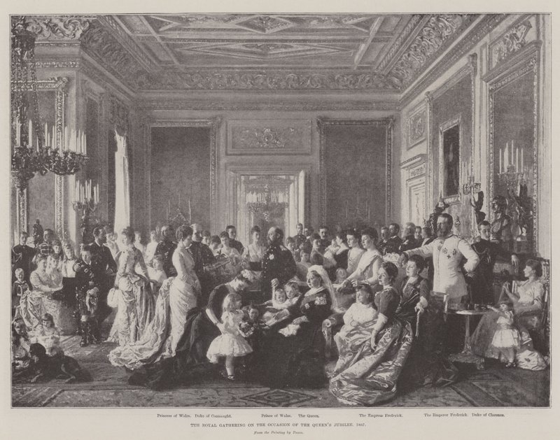 La Riunione Reale in Occasione del Giubileo della Regina, 1887 da Laurits Regner Tuxen