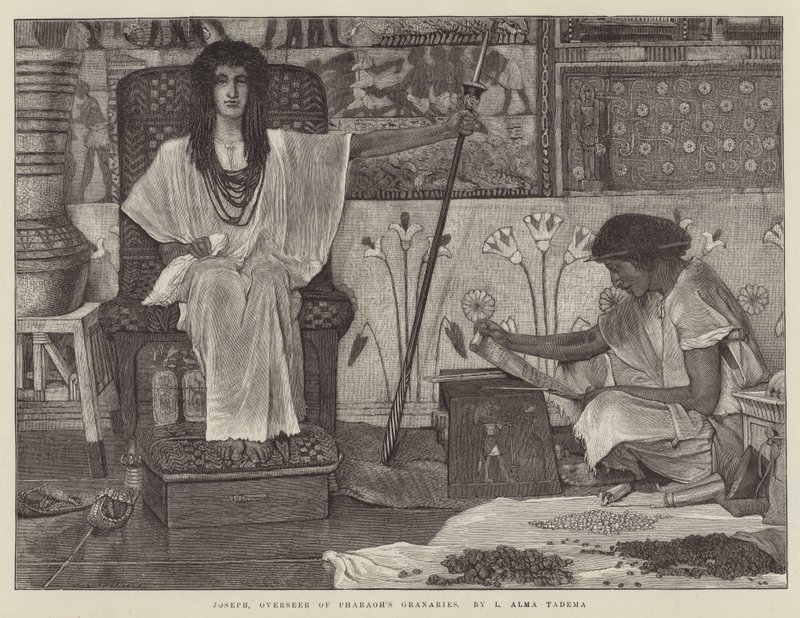Giuseppe, Sovrintendente dei Granai del Faraone da Lawrence Alma Tadema