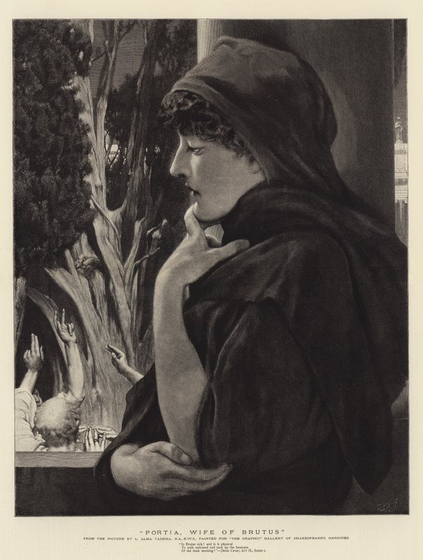 Portia, moglie di Bruto da Lawrence Alma Tadema