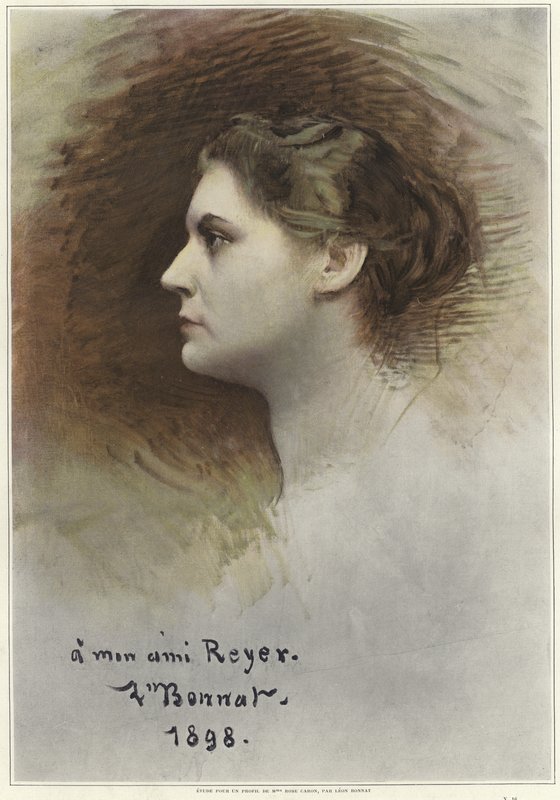 Studio per un profilo di Rose Caron da Leon Joseph Florentin Bonnat
