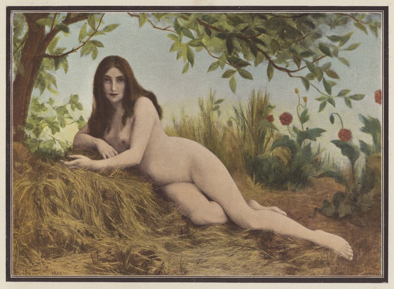 Estate, donna sdraiata nel fieno da Leon Printemps
