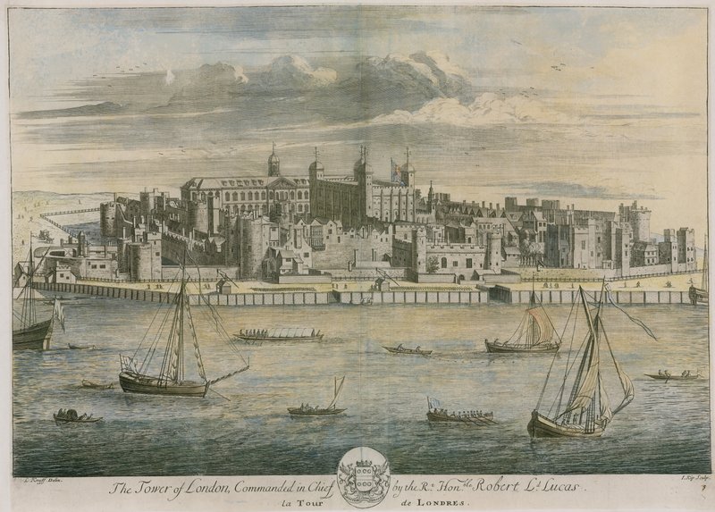 La Torre di Londra comandata dal Right Honourable Robert Lucas da Leonard Knyff