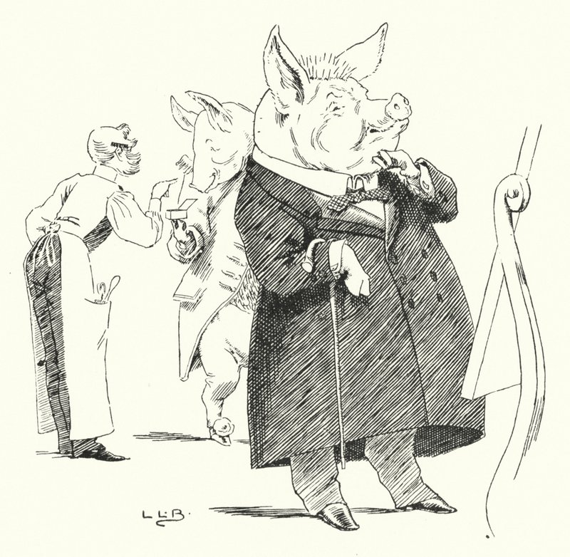 Barbiere, barbiere, rasa un maiale; quanti peli faranno una parrucca? da Leonard Leslie Brooke