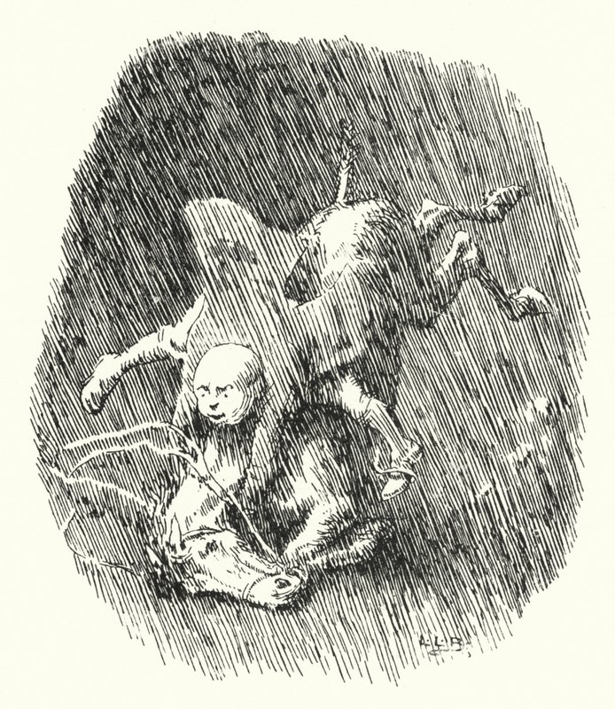 John Cook aveva una piccola cavalla grigia (incisione) da Leonard Leslie Brooke