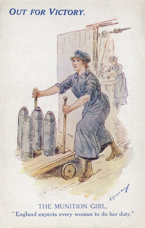 Ragazza britannica delle munizioni, Prima Guerra Mondiale da Leonard Raven Hill