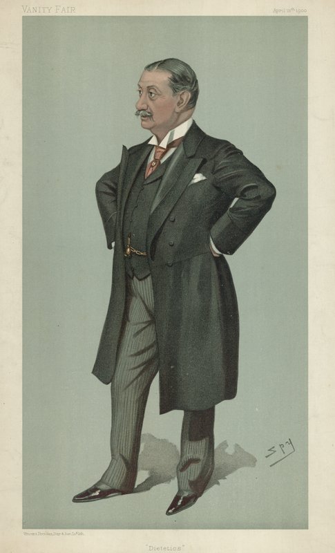 Dr Nathaniel Edward Yorke-Davis, Dietetica, 12 aprile 1900, caricatura di Vanity Fair da Leslie Matthew Ward