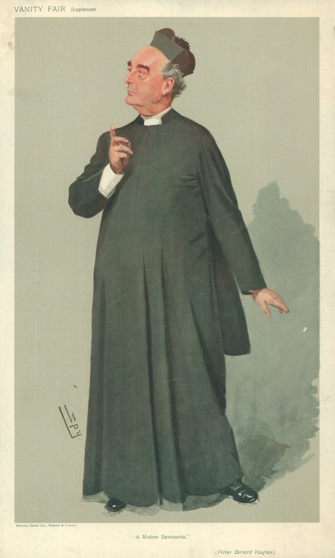 Padre Bernard Vaughan, un moderno Savonarola, 30 gennaio 1907, caricatura di Vanity Fair da Leslie Matthew Ward