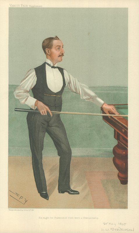 Harry W Stevenson, Potrebbe essere campione se ci fosse un campionato, 25 maggio 1905, cartone animato di Vanity Fair da Leslie Matthew Ward