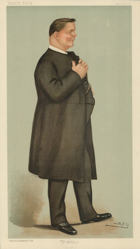 James Edward Cowell Weldon, il vescovo designato di Calcutta, Calcutta, 17 novembre 1898, caricatura di Vanity Fair da Leslie Matthew Ward