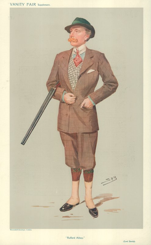 Lord John Savile, Rufford Abbey, 15 aprile 1908, caricatura di Vanity Fair da Leslie Matthew Ward