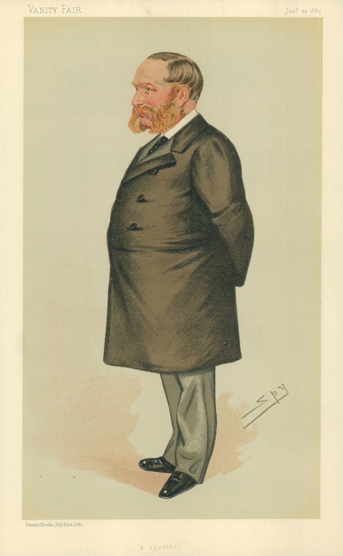Mr Charles Henry Wilson, Un squatter, 24 gennaio 1885, caricatura di Vanity Fair da Leslie Matthew Ward
