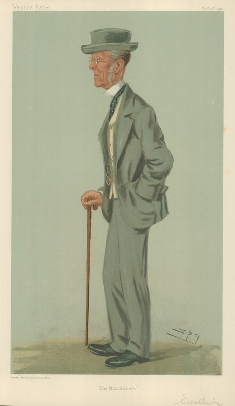Mr Edward Weatherby, Il libro delle partite, 17 ottobre 1901, cartone di Vanity Fair da Leslie Matthew Ward