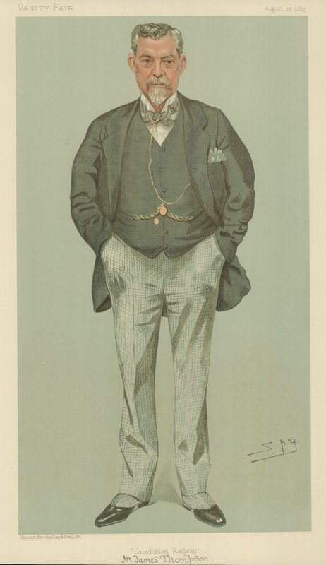 Mr James Thompson, Caledonian Railway, 15 agosto 1895, caricatura di Vanity Fair da Leslie Matthew Ward