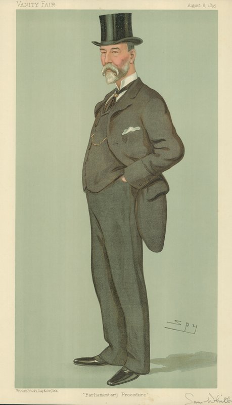 Mr Samuel Whitbread, procedura parlamentare, 8 agosto 1895, caricatura di Vanity Fair da Leslie Matthew Ward