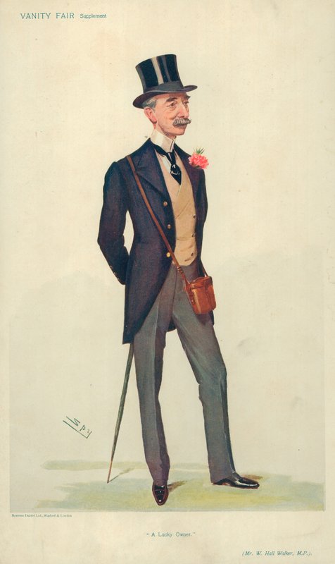 Mr W Hall Walker MP, un proprietario fortunato, 21 giugno 1906, caricatura di Vanity Fair da Leslie Matthew Ward
