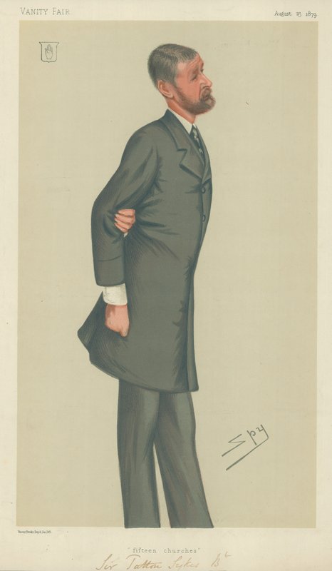 Sir Tatton Sykes, Quindici chiese, 23 agosto 1879, caricatura di Vanity Fair da Leslie Matthew Ward
