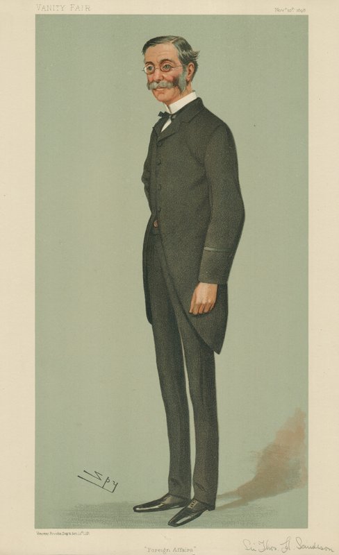 Sir Thomas Henry Sanderson, Affari Esteri, 10 novembre 1898, caricatura di Vanity Fair da Leslie Matthew Ward