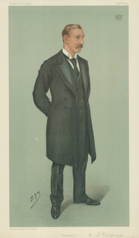 Il conte di Selborne, Ammiragliato, 3 ottobre 1901, caricatura di Vanity Fair da Leslie Matthew Ward