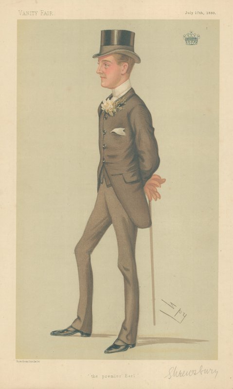 Il Conte di Shrewsbury e Talbot, Il Conte Premier, 17 luglio 1880, caricatura di Vanity Fair da Leslie Matthew Ward