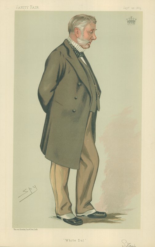 Il conte di Stair, White Dal, 22 settembre 1883, caricatura di Vanity Fair da Leslie Matthew Ward