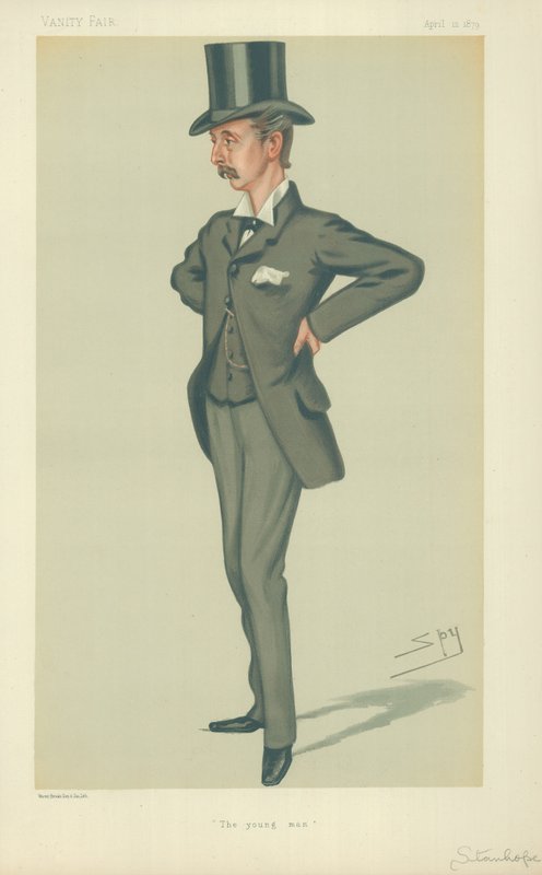Il giovane Edward Stanhope MP, 12 aprile 1879, caricatura di Vanity Fair da Leslie Matthew Ward