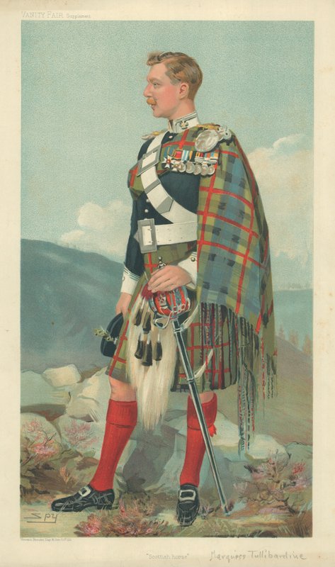 Il marchese di Tullibardine, Scottish Horse, 23 marzo 1905, caricatura di Vanity Fair da Leslie Matthew Ward