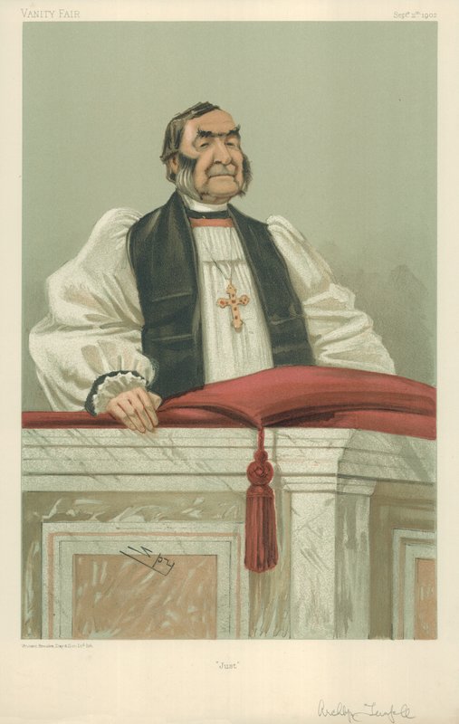 Il reverendo Frederick Temple, arcivescovo di Canterbury, 11 settembre 1902, caricatura di Vanity Fair da Leslie Matthew Ward
