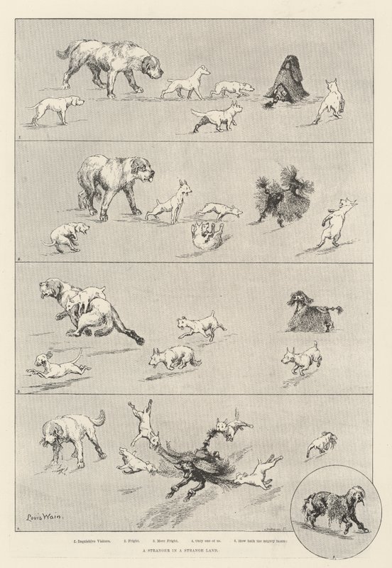 Uno straniero in terra straniera da Louis Wain