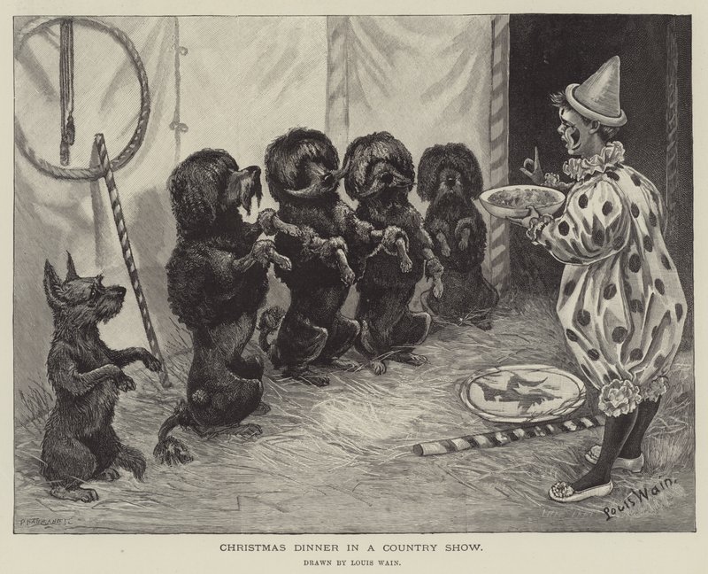 Cena di Natale in una fiera di campagna da Louis Wain
