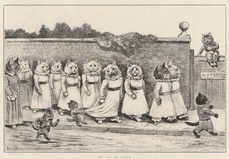 Fuori per una passeggiata da Louis Wain