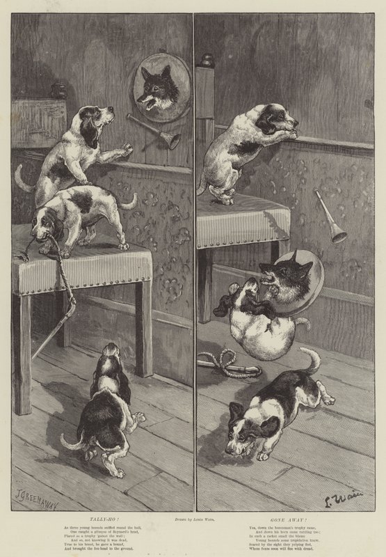Tally-Ho! Partiti! da Louis Wain