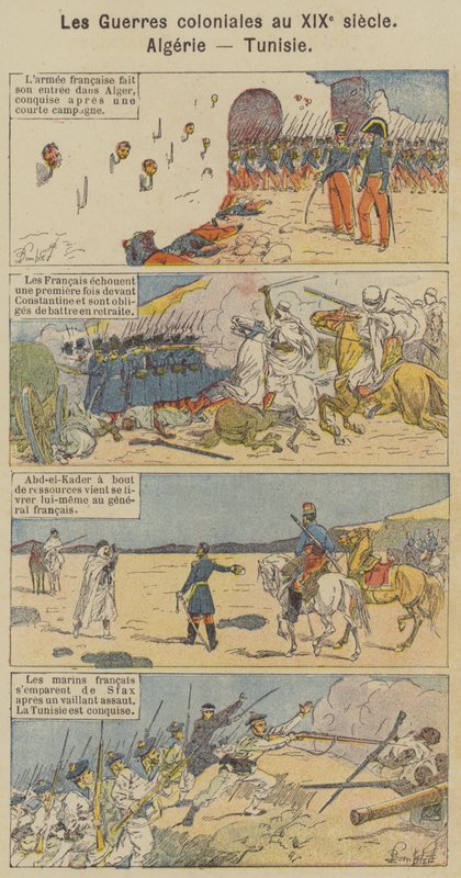 Le guerre coloniali nel XIX secolo, Algeria, Tunisia da Louis Charles (after) Bombled