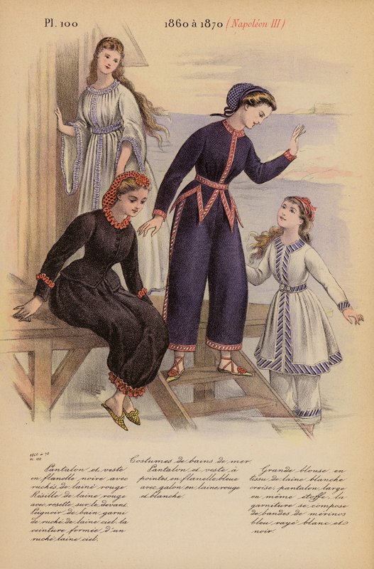 Moda francese: 1860 a 1870, Napoleone III (litografia a colori) da Louis Colas