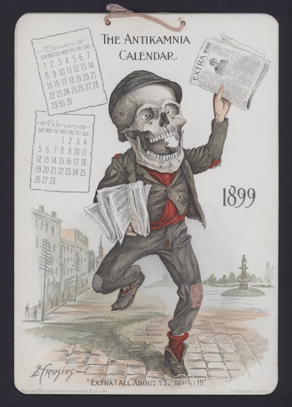 Illustrazione per il Calendario Antikamnia da Louis Crucius or Crusuius