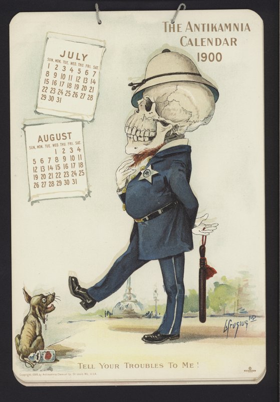 Illustrazione per il Calendario Antikamnia, 1900 da Louis Crucius or Crusuius