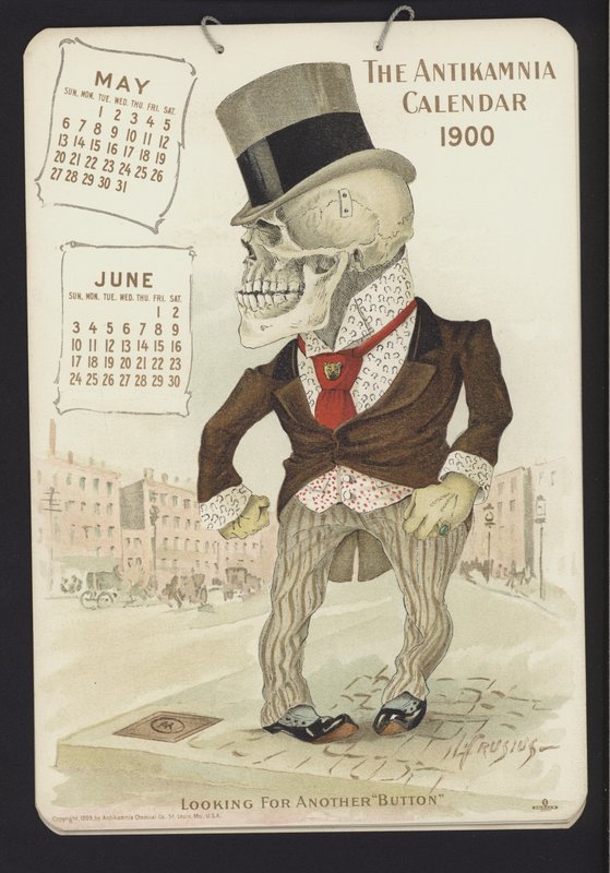 Illustrazione per il Calendario Antikamnia, 1900 da Louis Crucius or Crusuius