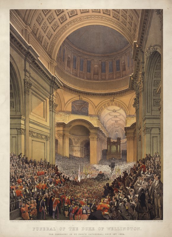 Funerale del Duca di Wellington, la cerimonia nella Cattedrale di San Paolo, 18 novembre 1852 da Louis Haghe