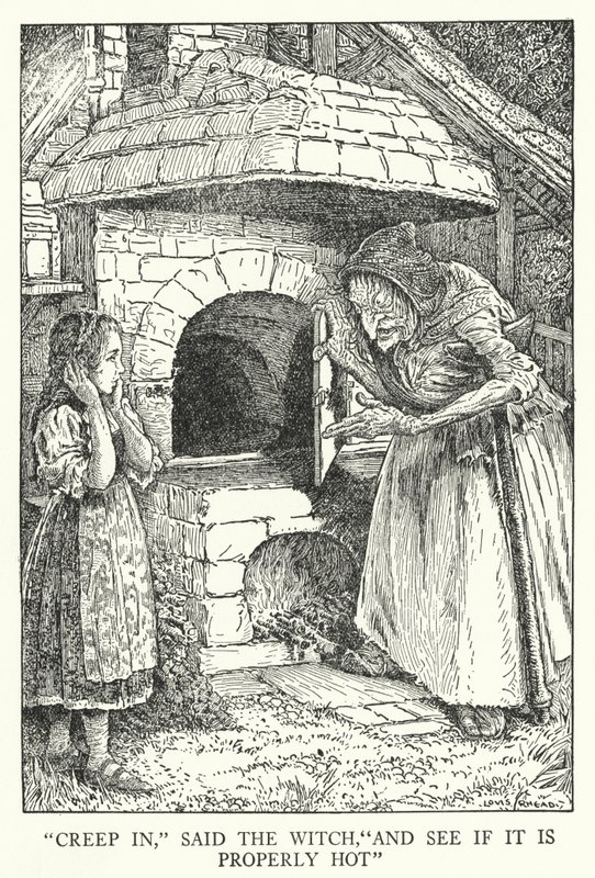 "Striscia dentro," disse la strega, "E vedi se è abbastanza caldo" da Louis John Rhead