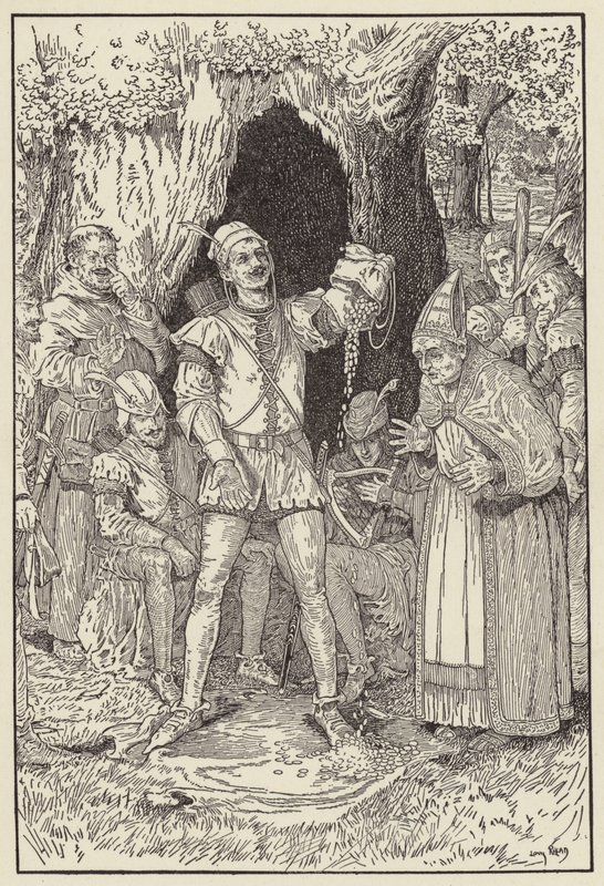 Ecco abbastanza denaro, disse Little John, Per pagare il conto da Louis John Rhead